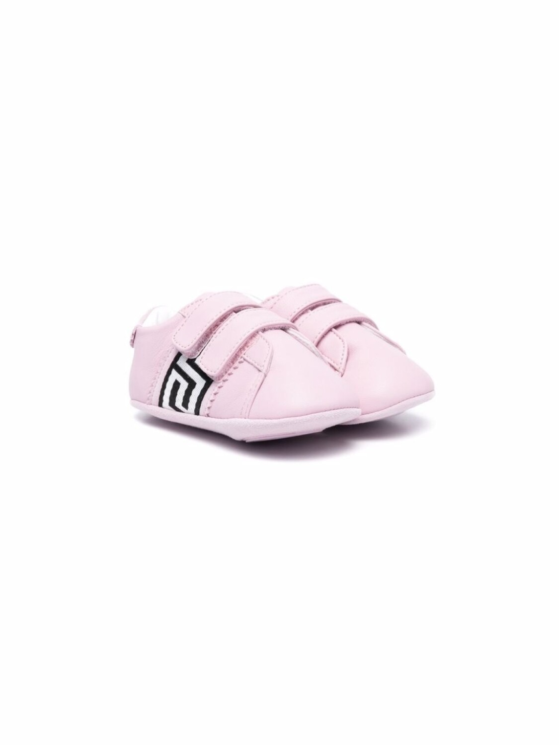 

Versace Kids кеды на липучках с принтом Greca, розовый