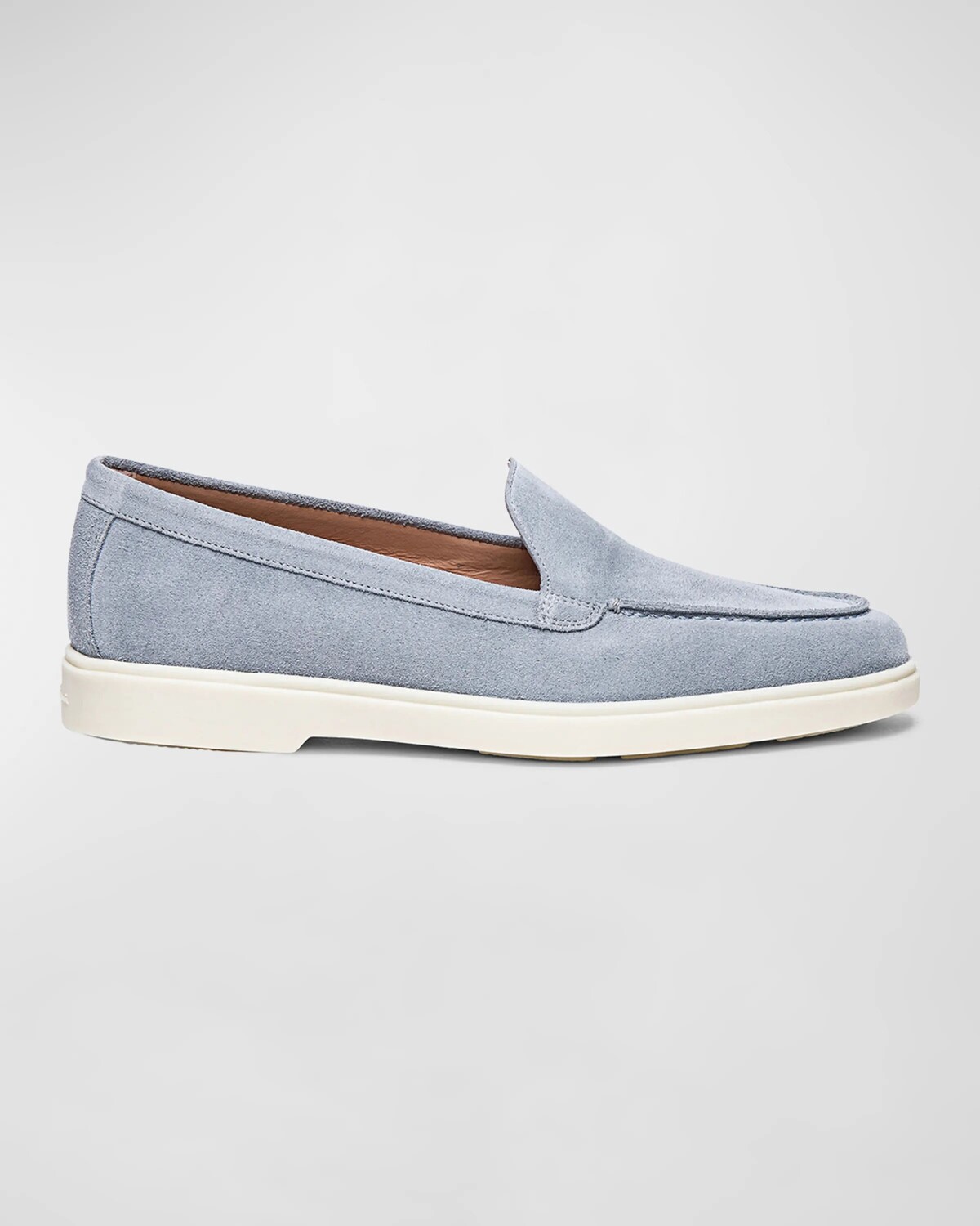 

Замшевые лоферы Yaltamoc с миндалевидным носком Santoni, светло-голубой