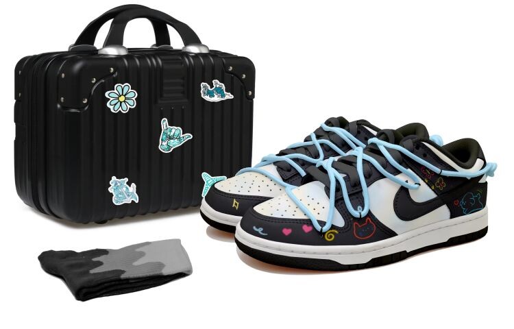 

Кроссовки для скейтбординга Dunk женские, низкие, черные Nike