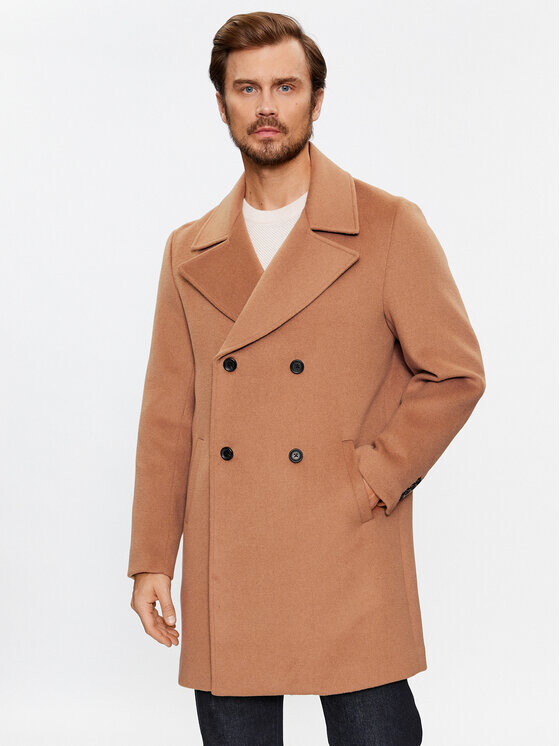

Шерстяное пальто обычного кроя Guess, коричневый
