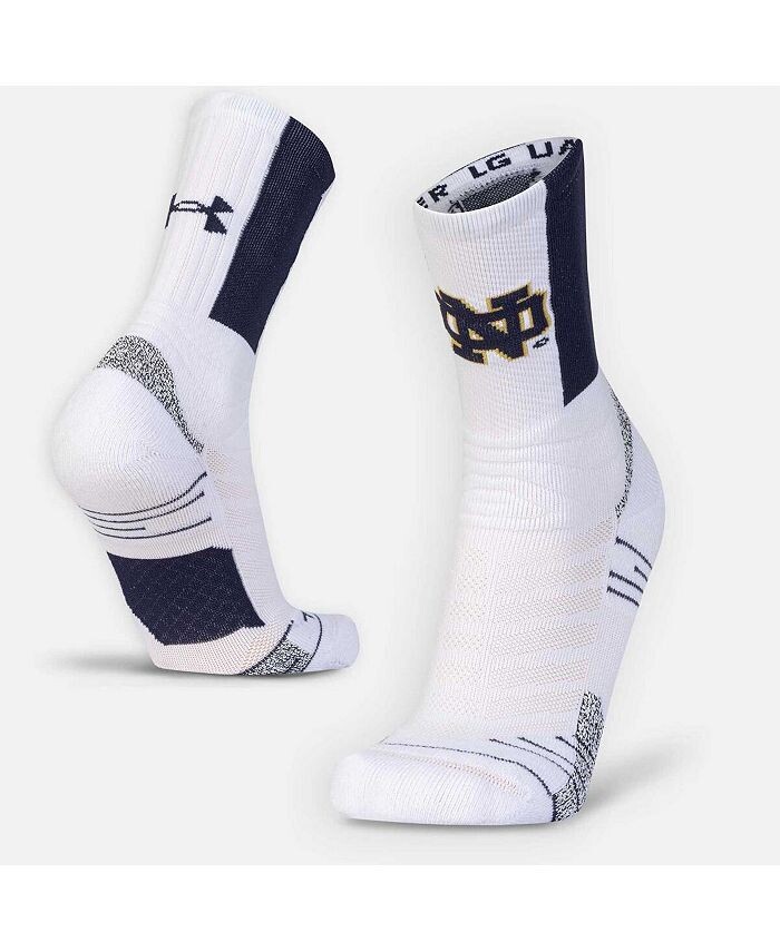 

Мужские белые носки Notre Dame Fighting Irish Playmaker Crew Under Armour, белый