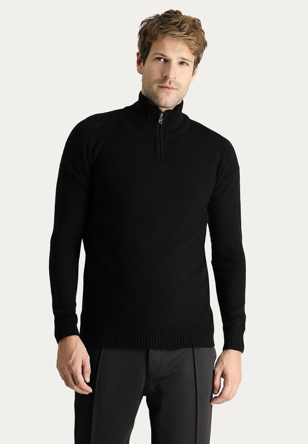 

Джемпер вязаный VIERTEL-REISSVERSCHLUSS REGULAR FIT Kigili, цвет black