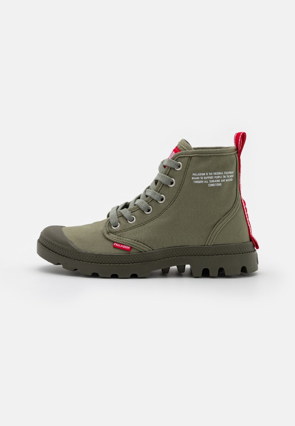 

Ботильоны на шнуровке Palladium Pampa Hi Dare Unisex, оливковая ночь