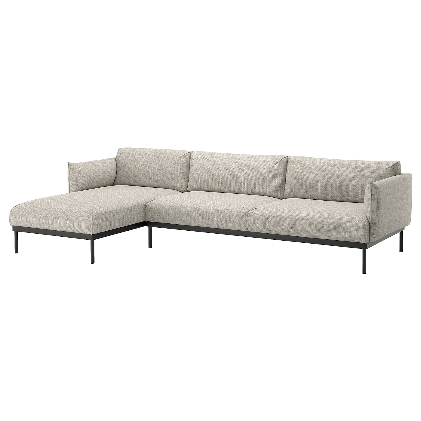 ЭПЛАРИД 4-местный диван + диван, Лейде светло-серый ÄPPLARYD IKEA