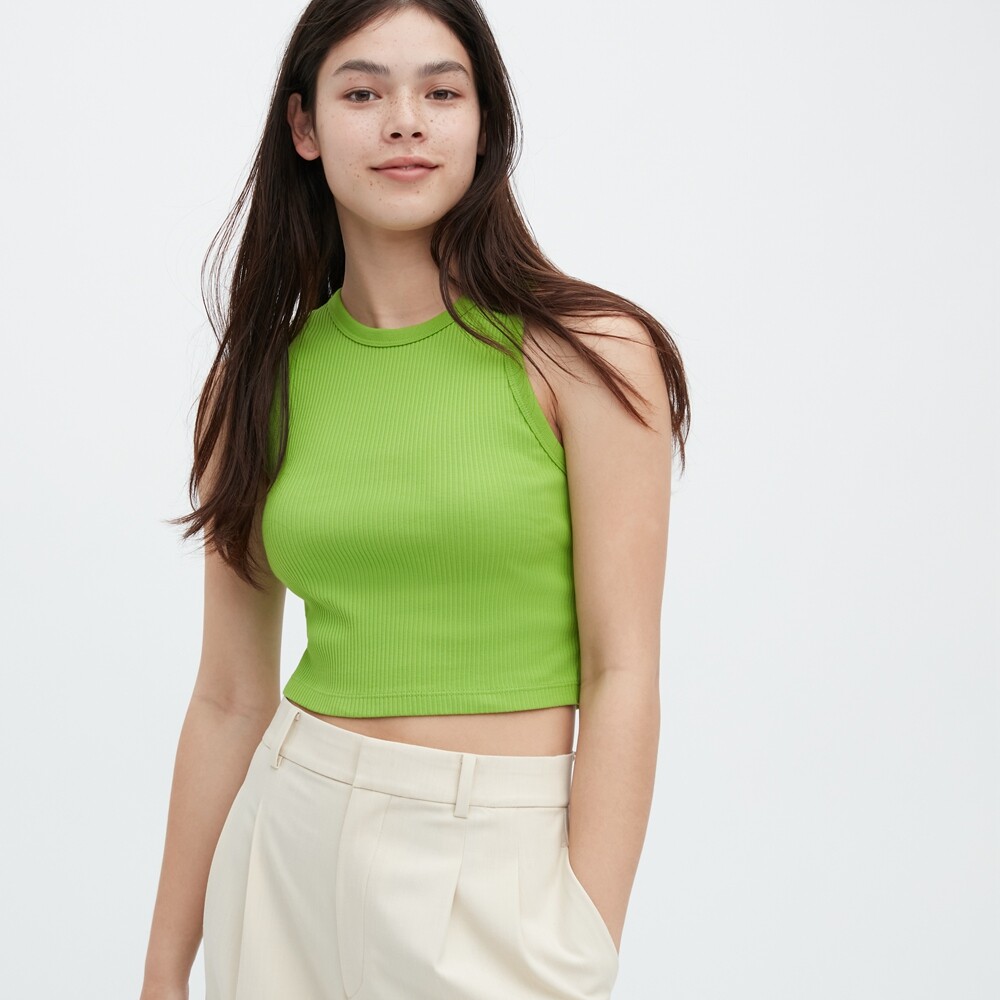 

Женский жилет Uniqlo Hot Girl T в рубчик, зеленый
