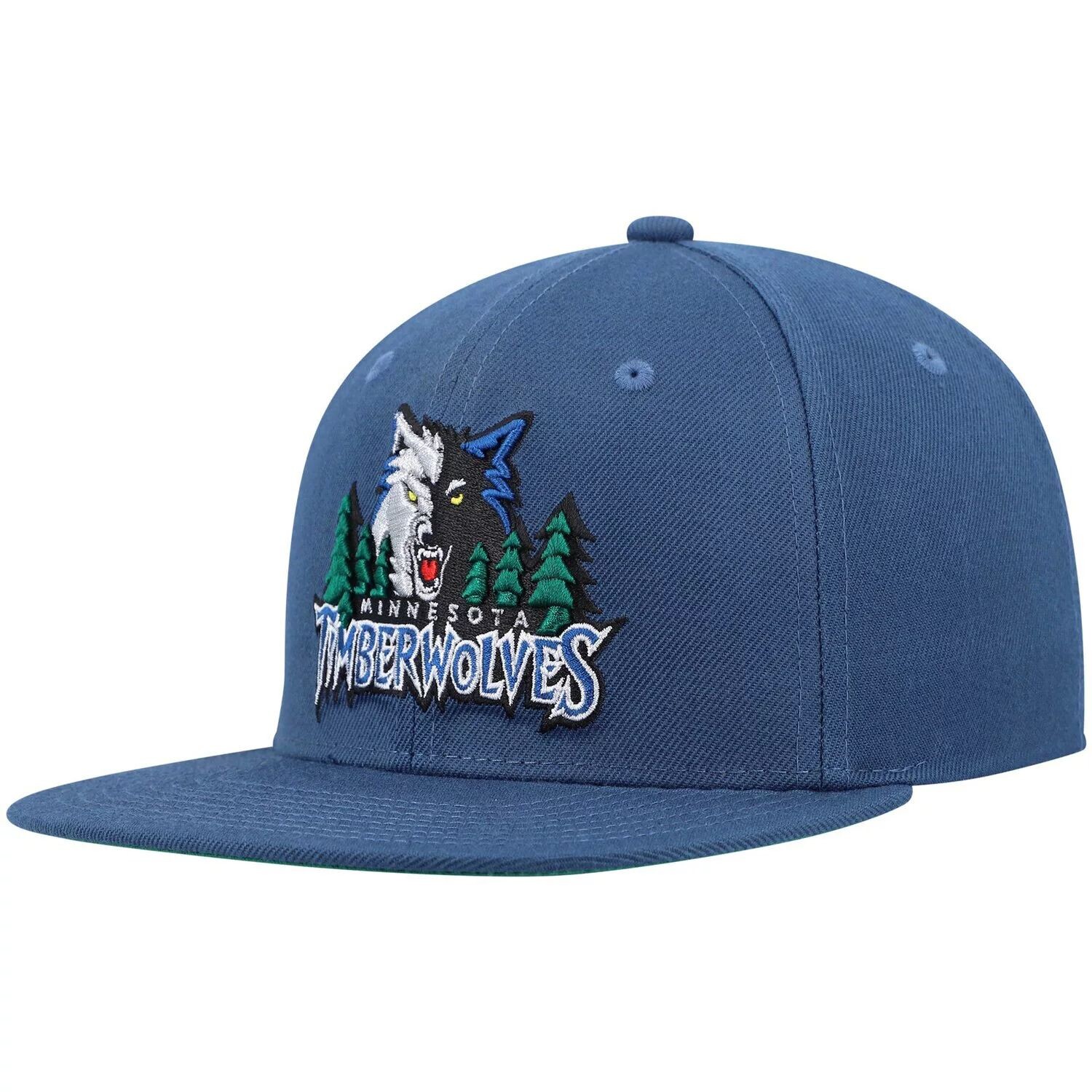 

Мужская кепка Mitchell & Ness Blue Minnesota Timberwolves Hardwood Classics Team Ground 2.0 Snapback