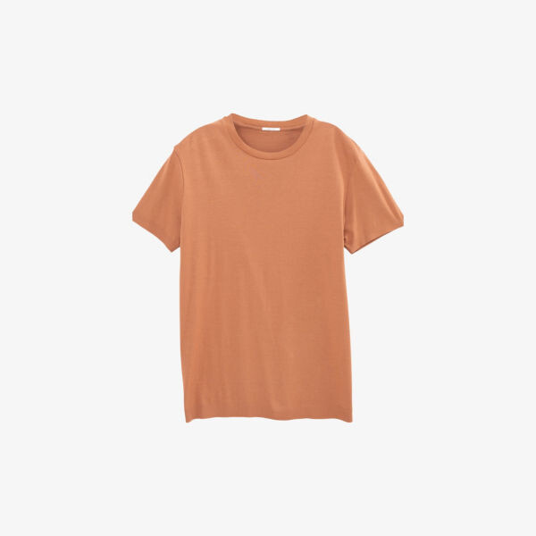 

Футболка из смесового модала с круглым вырезом и короткими рукавами Ikks, цвет cognac