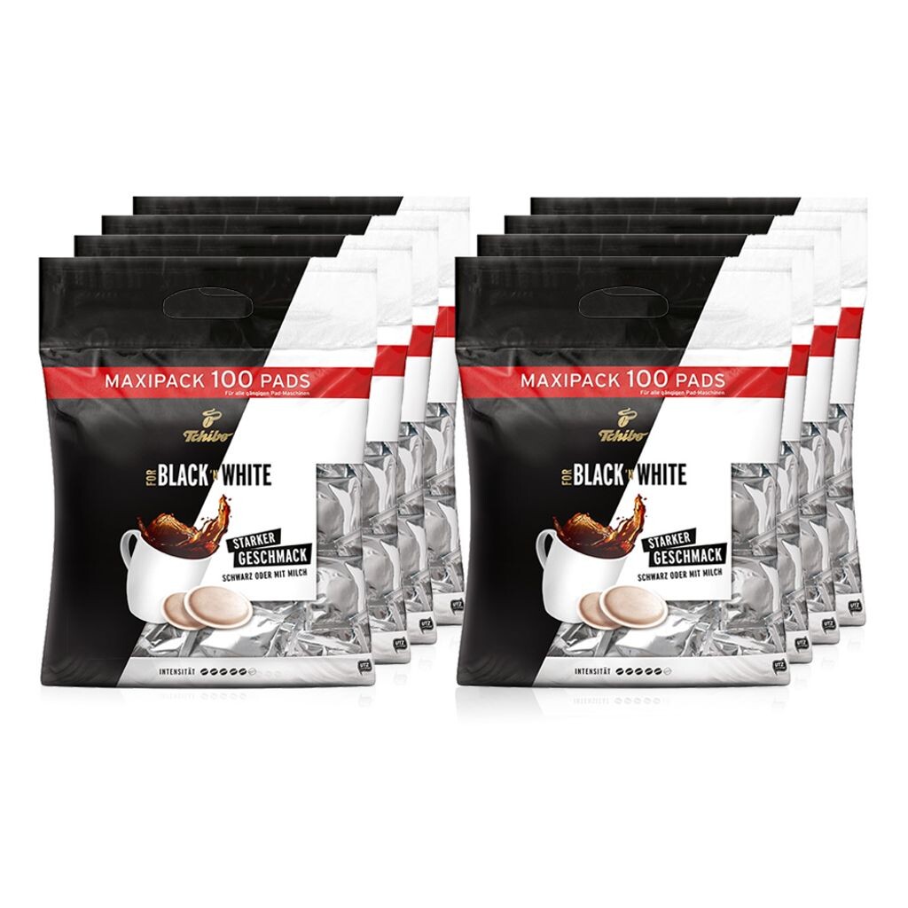 

Кофейные подушечки Tchibo Black'n White, 800 штук (8 х 100 подушечек)