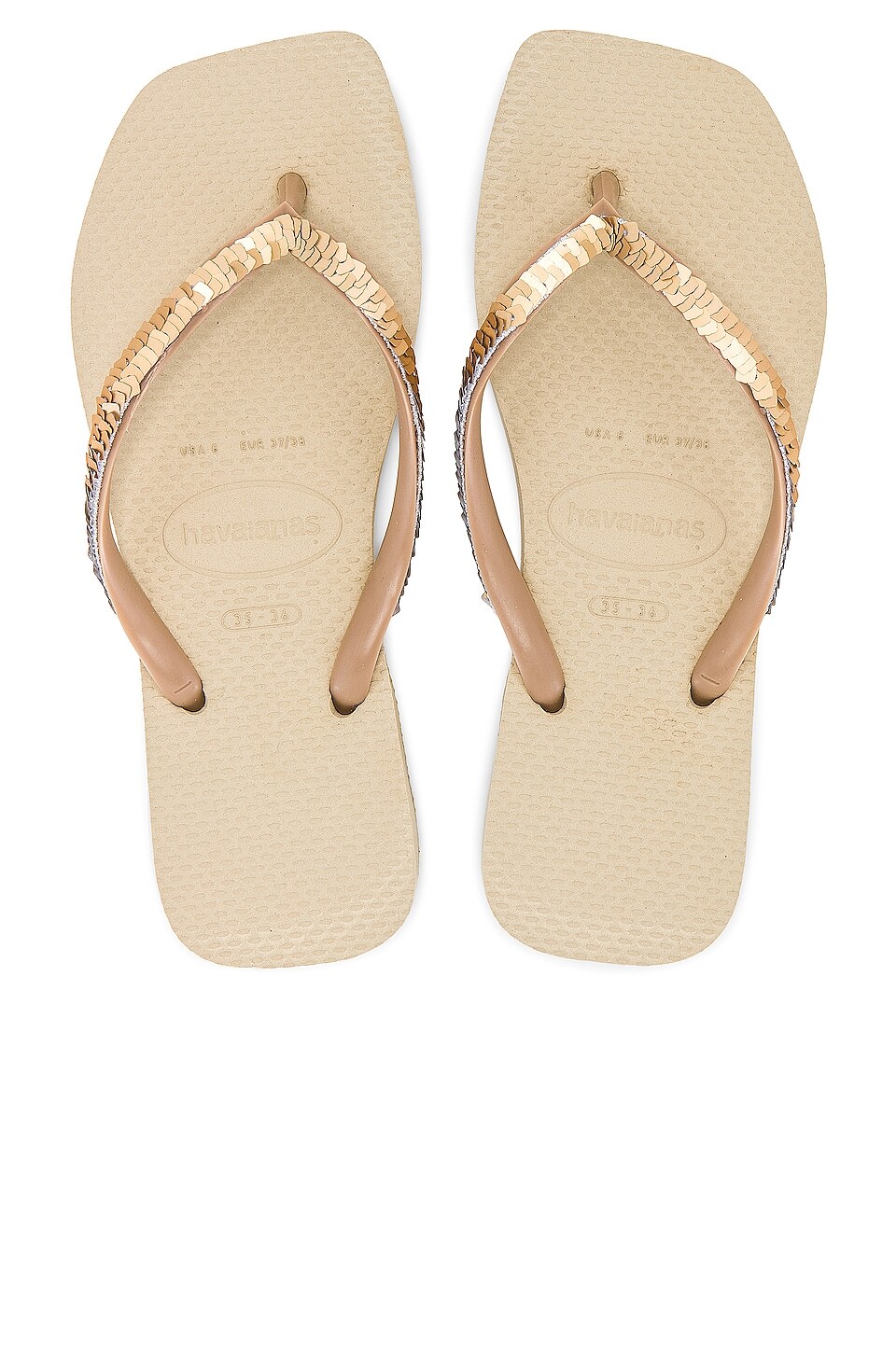 

Сандалии Havaianas Slim Square, цвет Magic Sequin