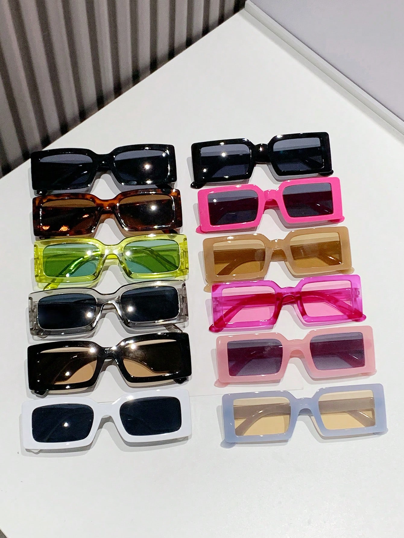 10шт женские модные квадратные пластиковые декоративные очки