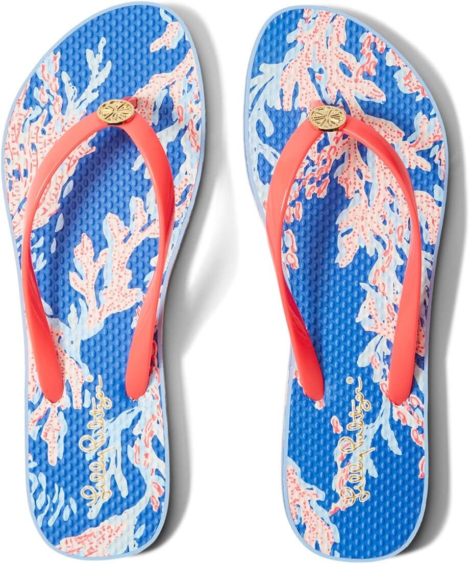

Шлепанцы Pool Flip-Flop Lilly Pulitzer, цвет Borealis Blue