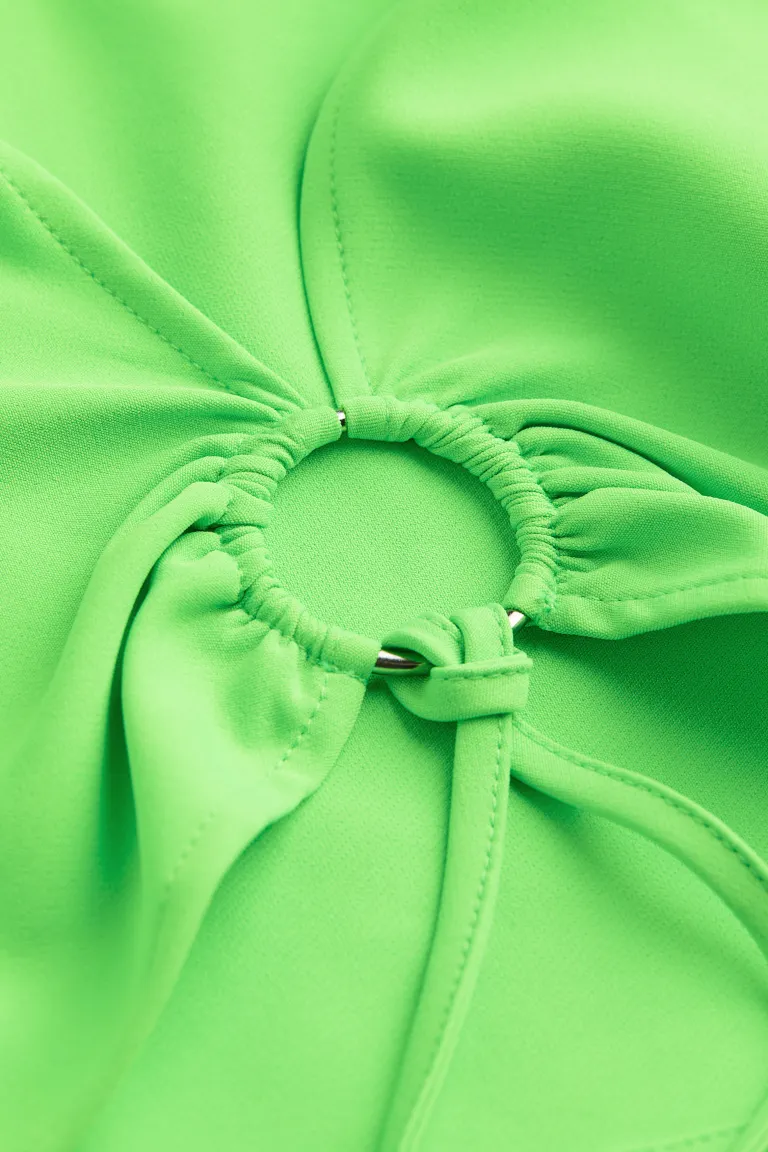 Укороченная блузка с воротником H&M, зеленый