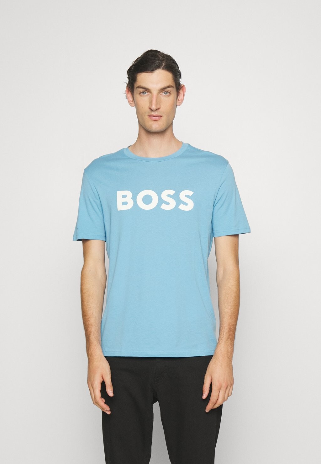 

Футболка с принтом THINKING BOSS, цвет open blue