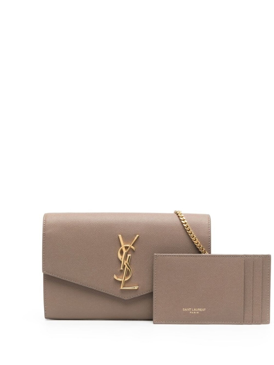 

Saint Laurent мини-сумка Uptown, нейтральный цвет