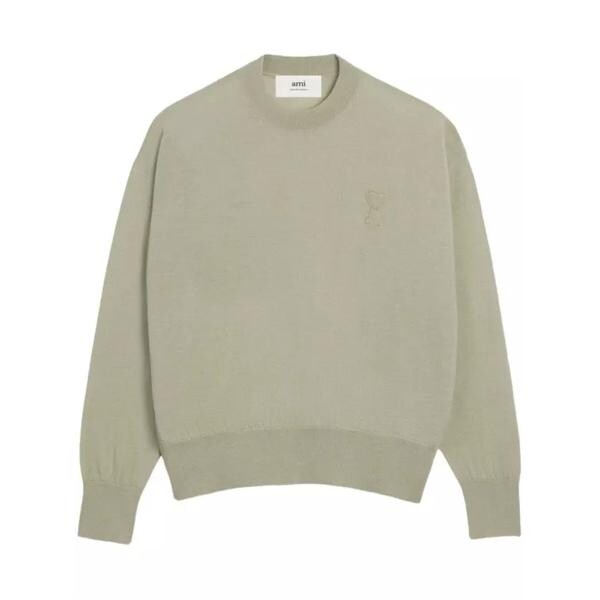 

Футболка ami de coeur crew neck wool knitwear jumper Ami Paris, зеленый