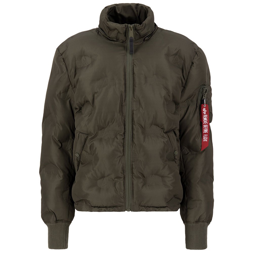 

Куртка Alpha Industries Logo Puffer Bomber, коричневый