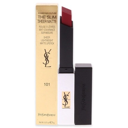 

Yves Saint Laurent Rouge Pur Couture The Slim Sheer Matte Lipstick 101 Rouge Women 0,07 унции