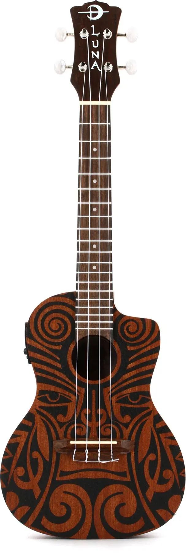 

Luna Tribal Mahogany Concert Cutaway Гавайская гитара A/E - Satin Natural