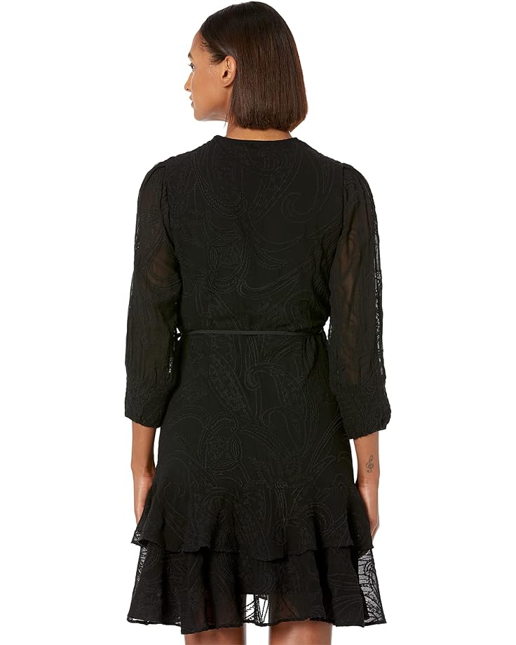 Платье AllSaints Ari Ossia Embroidered Dress, черный