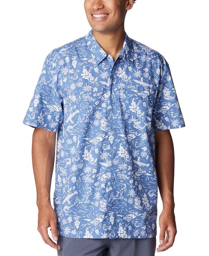 

Мужская рубашка с коротким рукавом PFG Trollers Best™ Columbia, фиолетовый