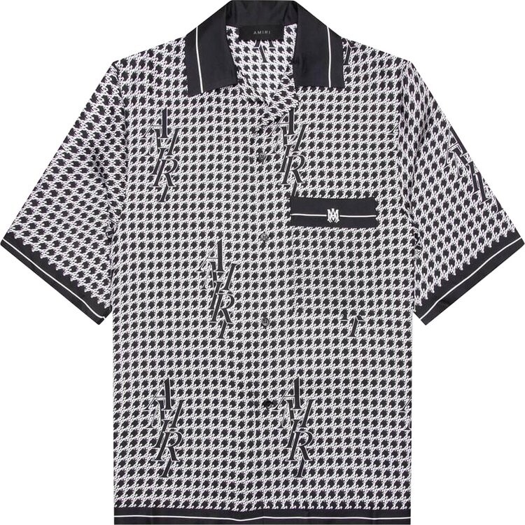

Рубашка Amiri Houndstooth Bowling 'Black', черный