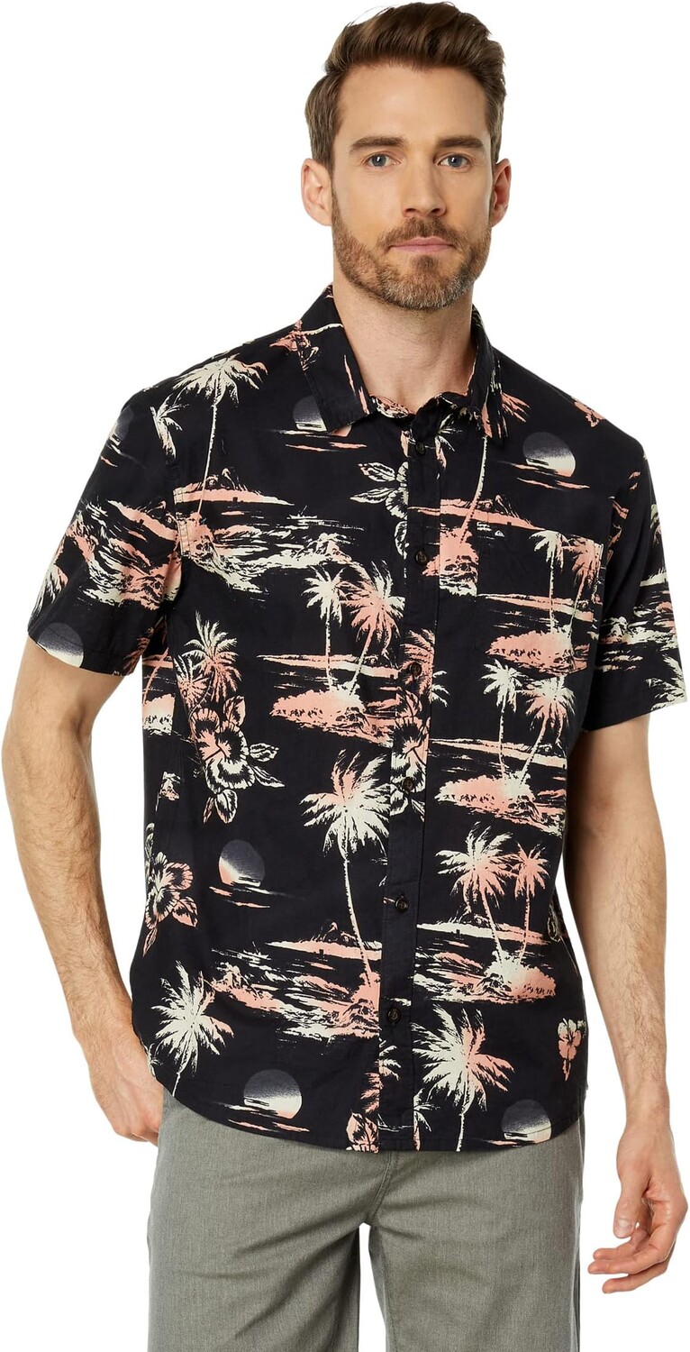 

Рубашка Airflow Cotton Short Sleeve Woven Quiksilver, цвет Black Airflow