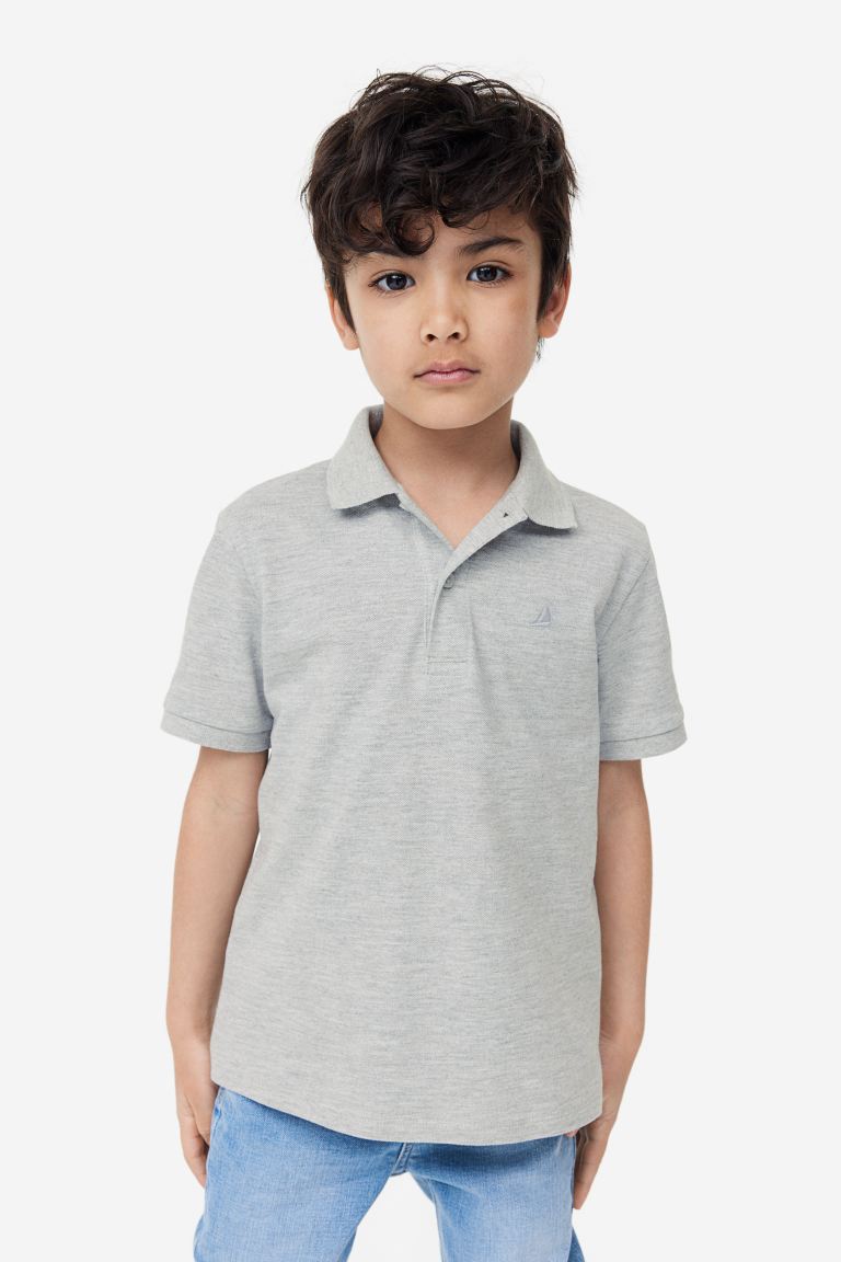 Хлопковая футболка-поло из пике H&M