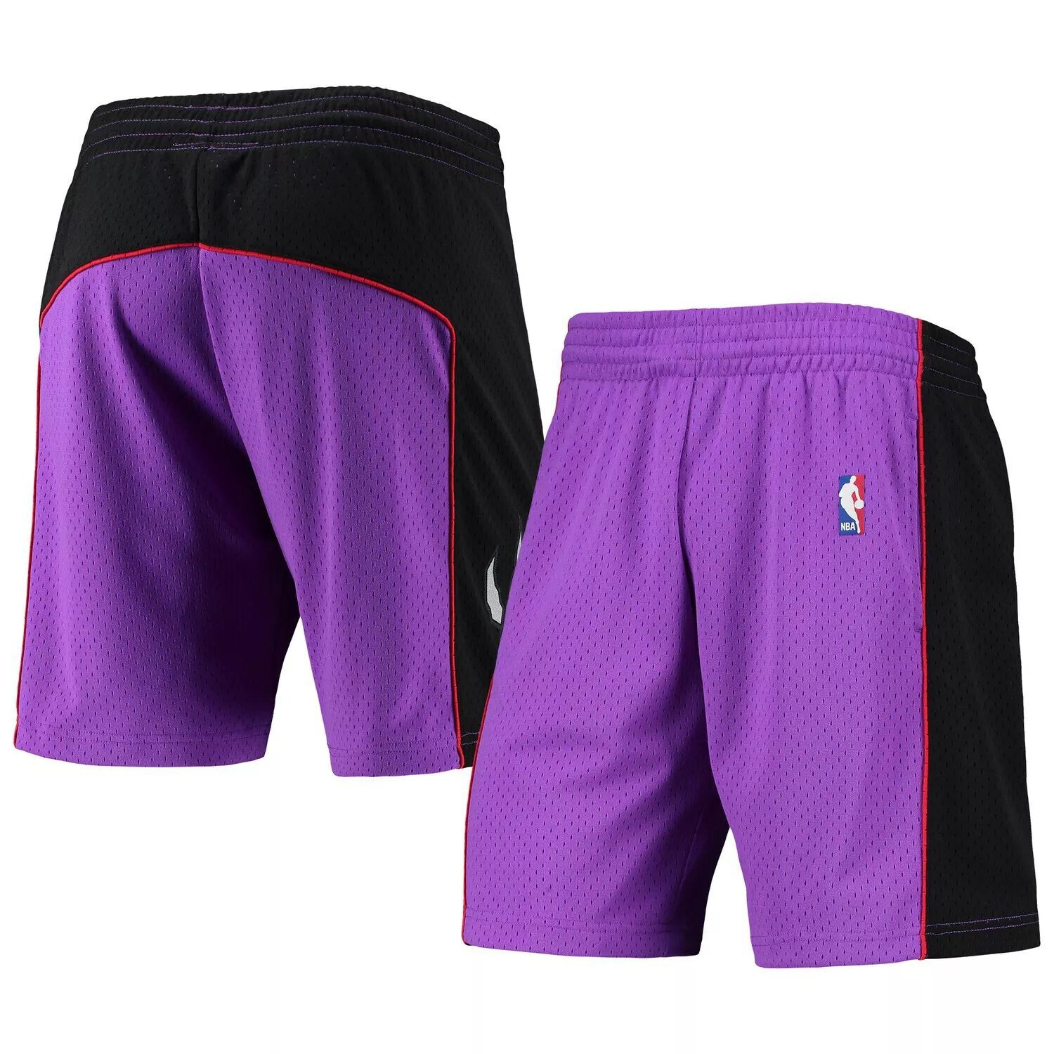 

Мужские фиолетовые шорты Swingman Mitchell & Ness Toronto Raptors из твердой древесины с основным логотипом