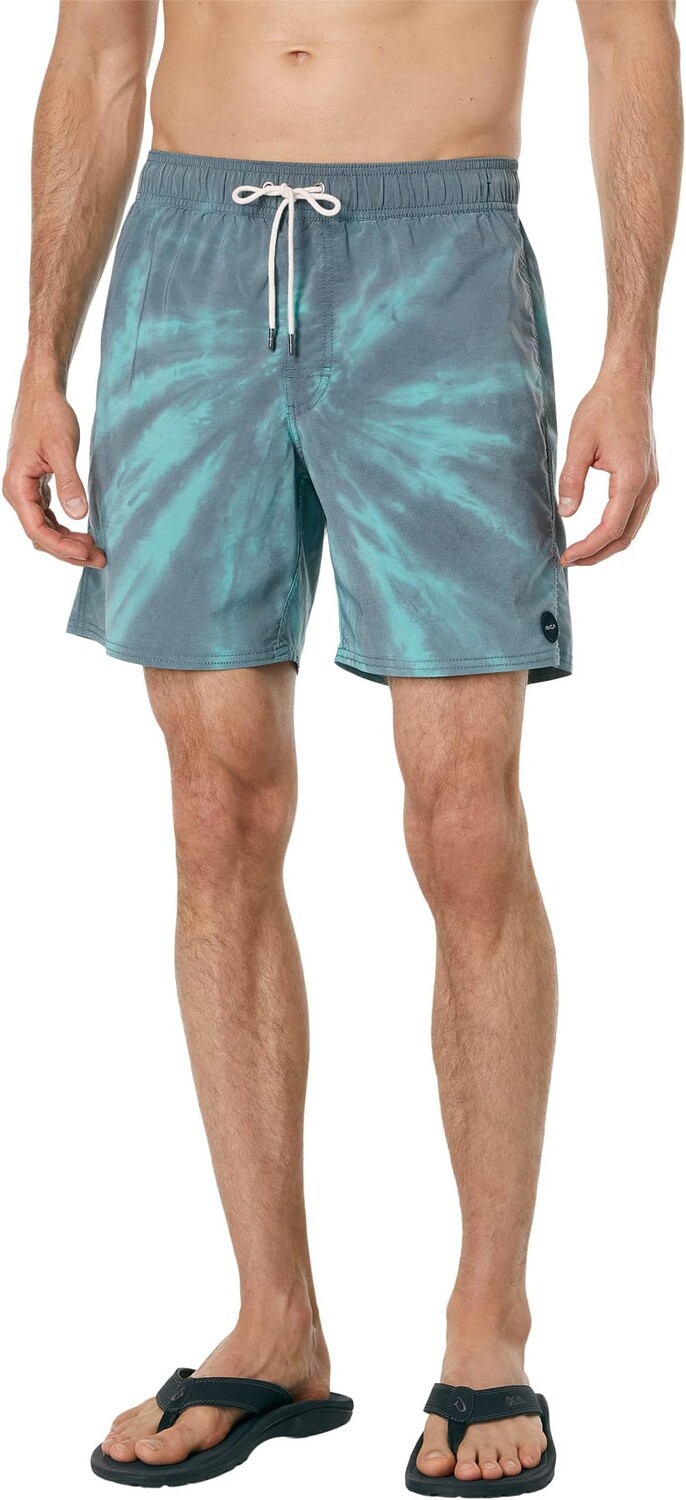 

Маниакальные эластичные шорты RVCA, цвет Black/Green Tie-Dye