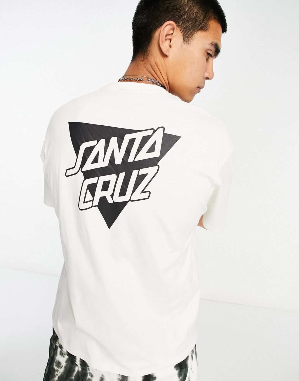 

Белая футболка в полоску Santa Cruz