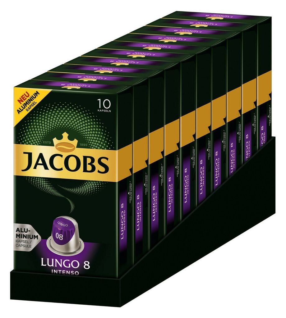 

JACOBS Capsules Lungo Intenso 100 Кофейные капсулы, совместимые с Nespresso*