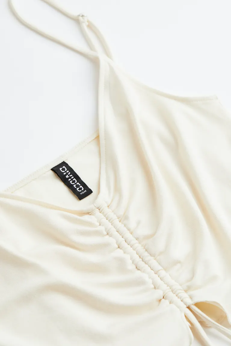 Блузка со шнурками H&M, бежевый