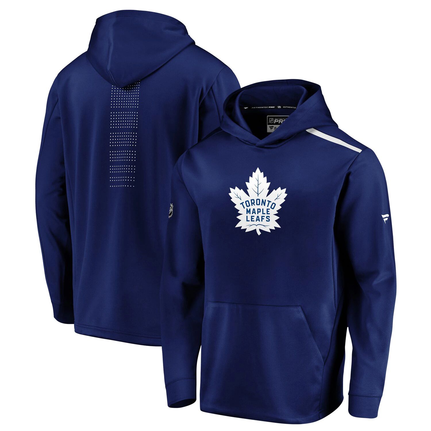 

Мужская толстовка с капюшоном Fanatics Branded Blue Toronto Maple Leafs Authentic Pro Rinkside Pullover