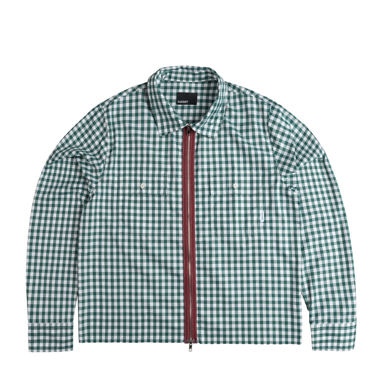 Рубашка Check Zip Shirt Rassvet, зеленый