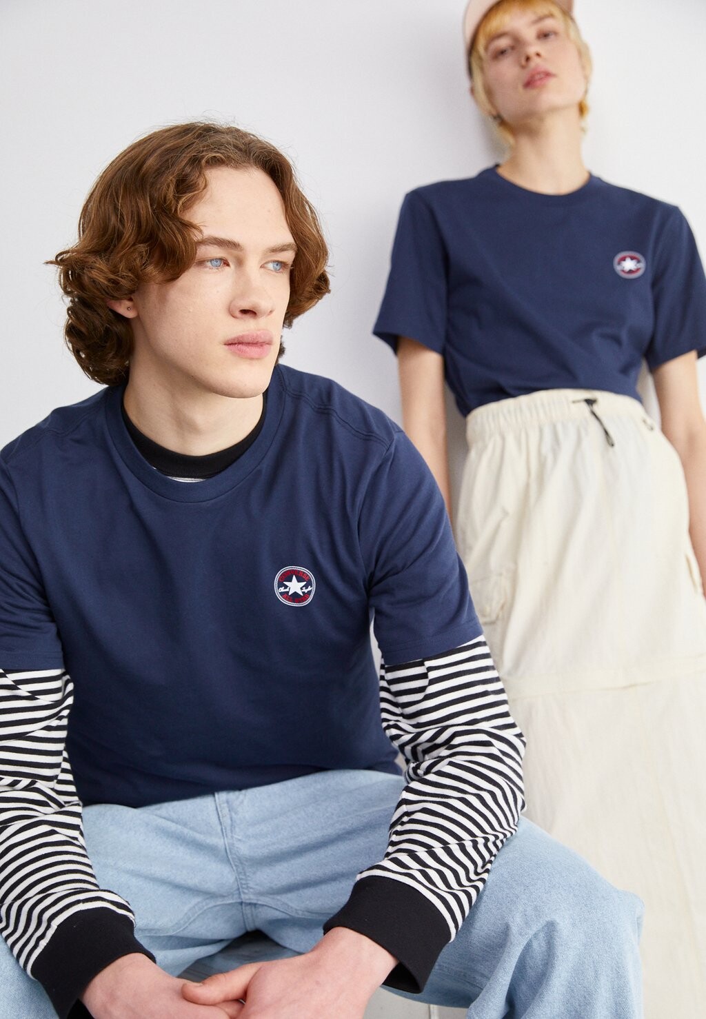 

Базовая футболка Go To Mini Patch Unisex Converse, цвет obsidian