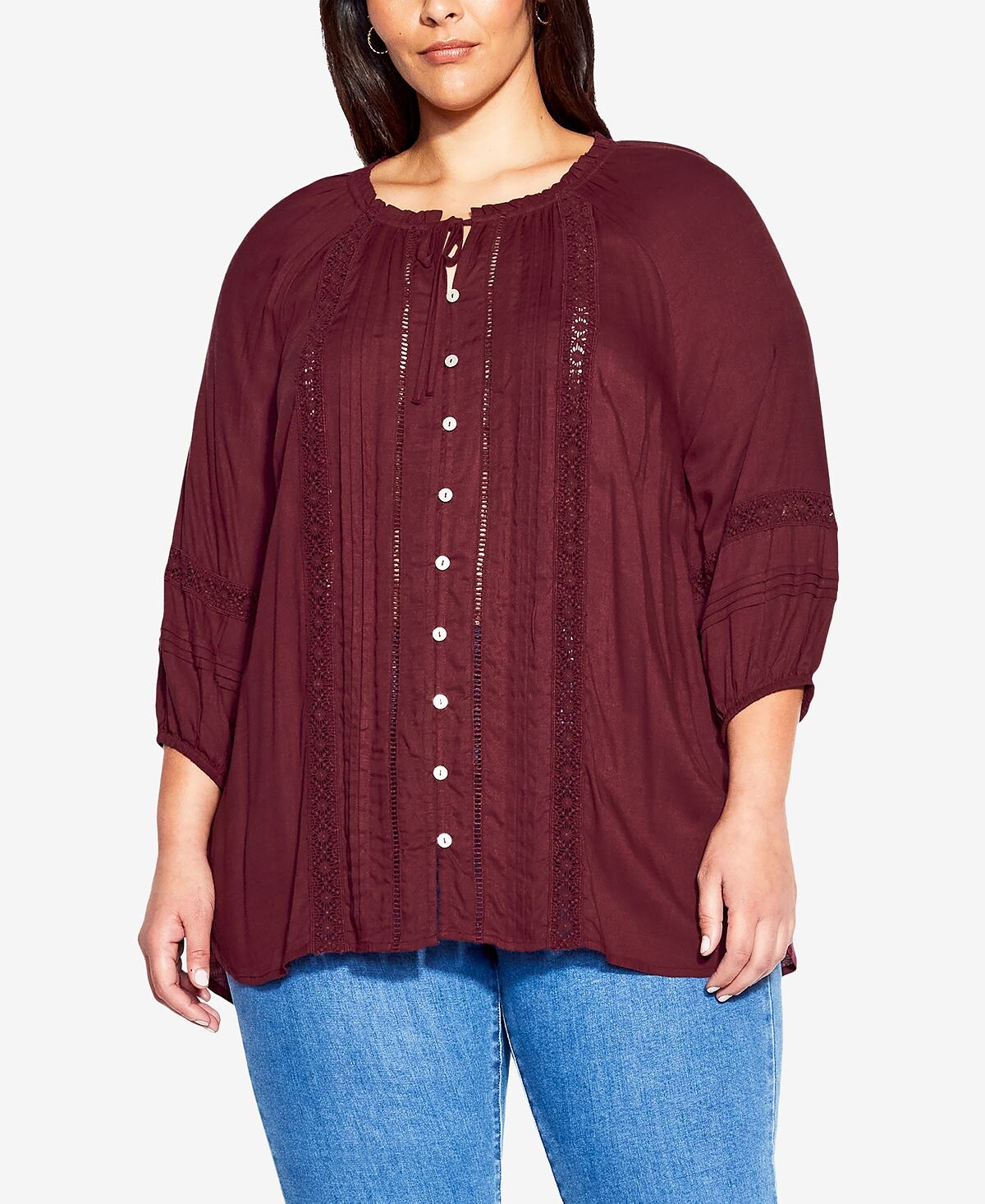 

Кружевная блузка больших размеров Liana Top Avenue