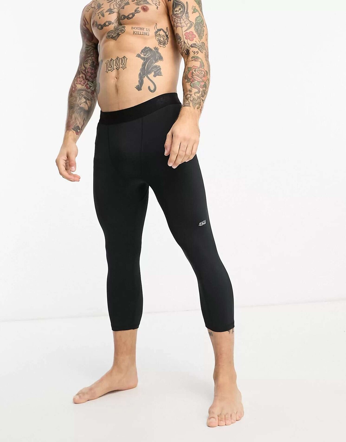 

Черные укороченные быстросохнущие тренировочные колготки Icon 4505 ASOS, Черный