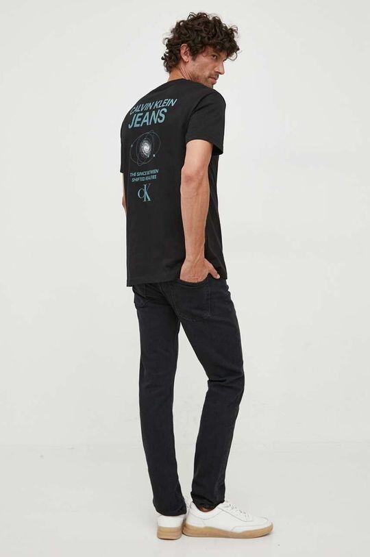 

Хлопковая футболка Calvin Klein Jeans, черный