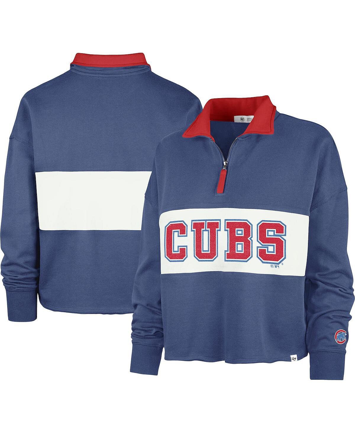 

Женский укороченный топ с молнией в четверть Royal Chicago Cubs Remi '47 Brand