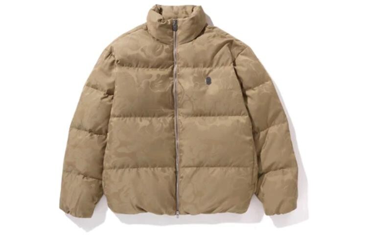 

BAPE Тональный однотонный камуфляжный пуховик A Bathing Ape, коричневый