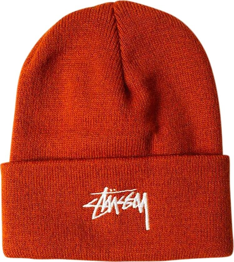 

Шапка Stussy Stock Cuff 'Orange', оранжевый