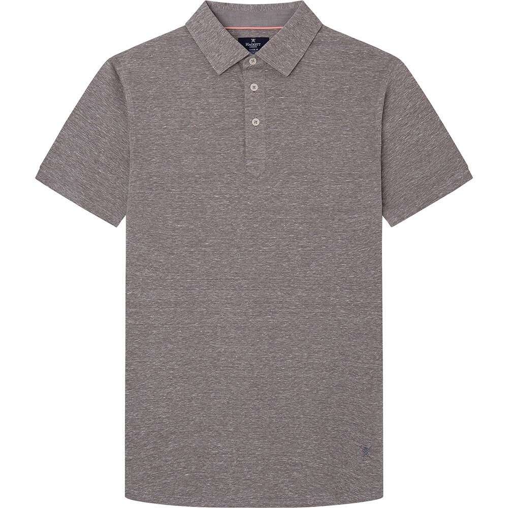 

Поло с коротким рукавом Hackett Texture Knit, серый