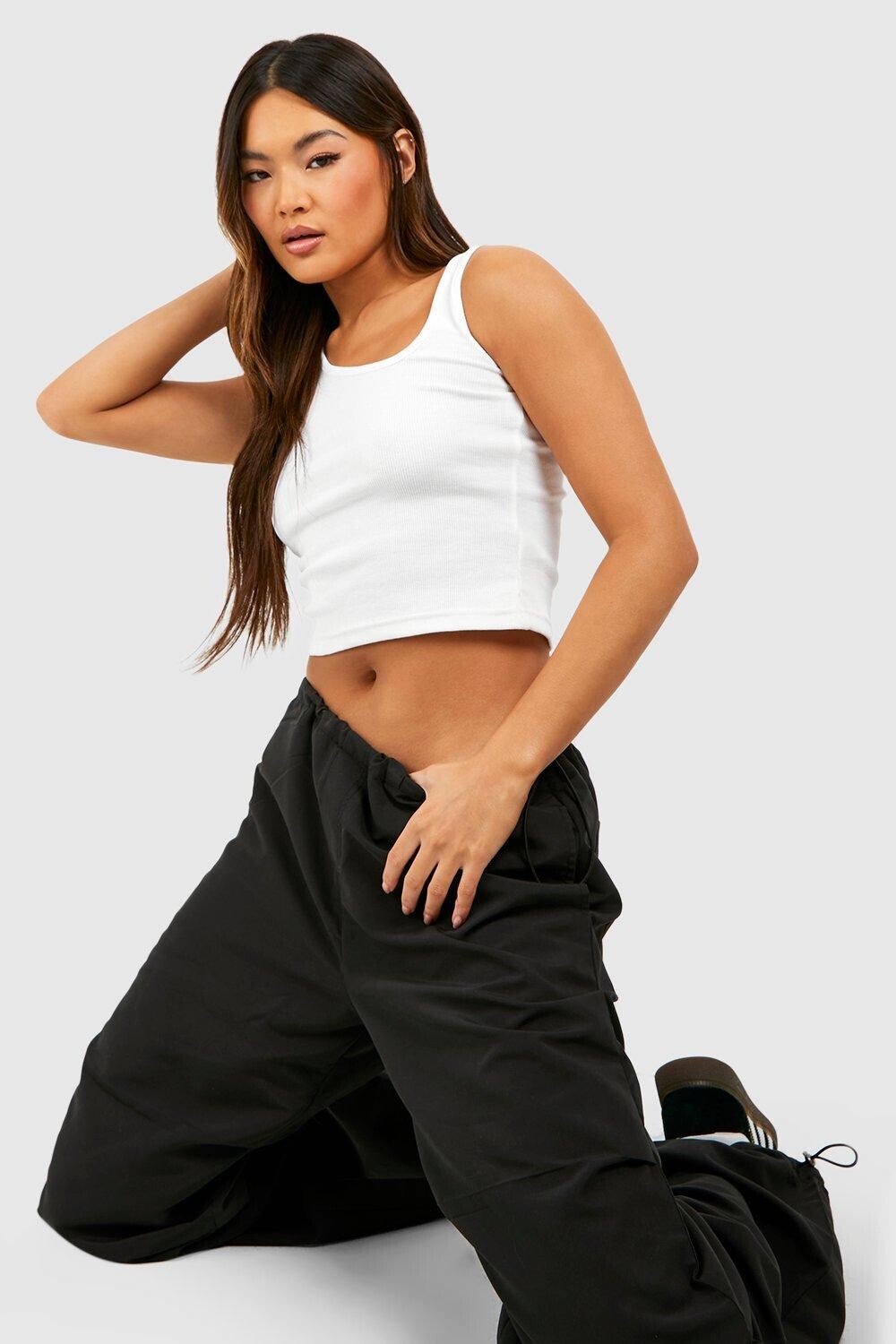 

Асимметричный жилет basic rib Boohoo, белый