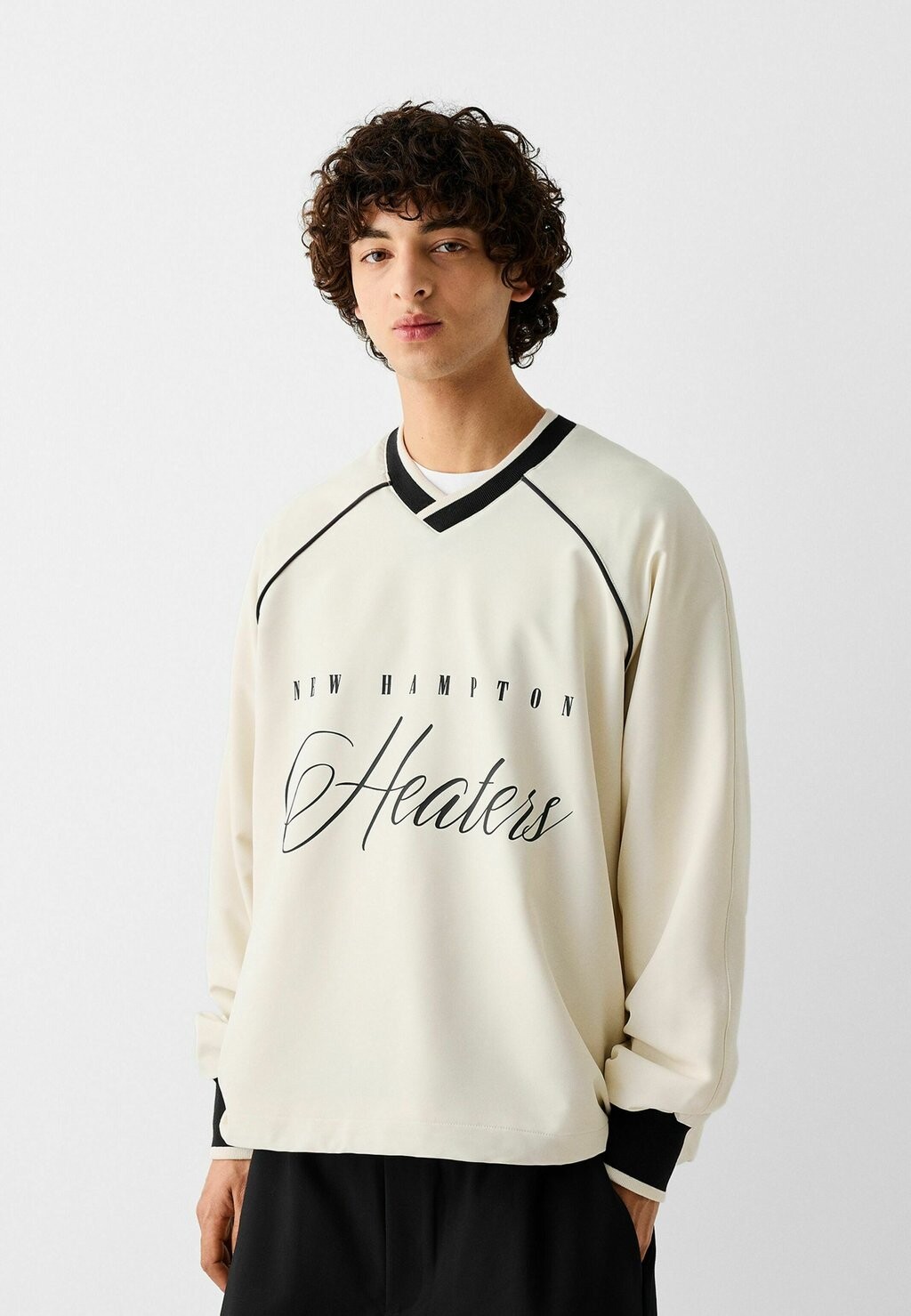 

Толстовка PRINTED Bershka, цвет white
