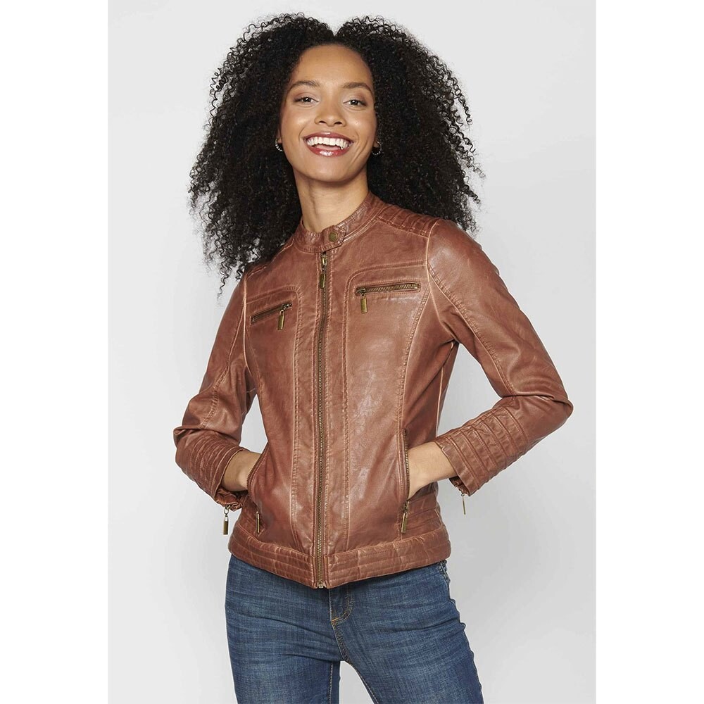 

Куртка Koroshi 2312JA08-000019 Leather, коричневый