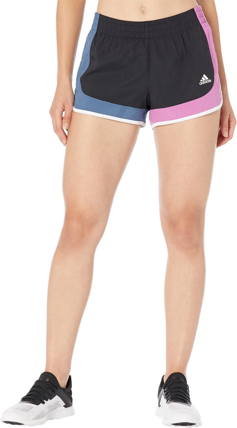 

Шорты для бега Marathon 20 с цветными блоками adidas, цвет Black/Semi Pulse Lilac