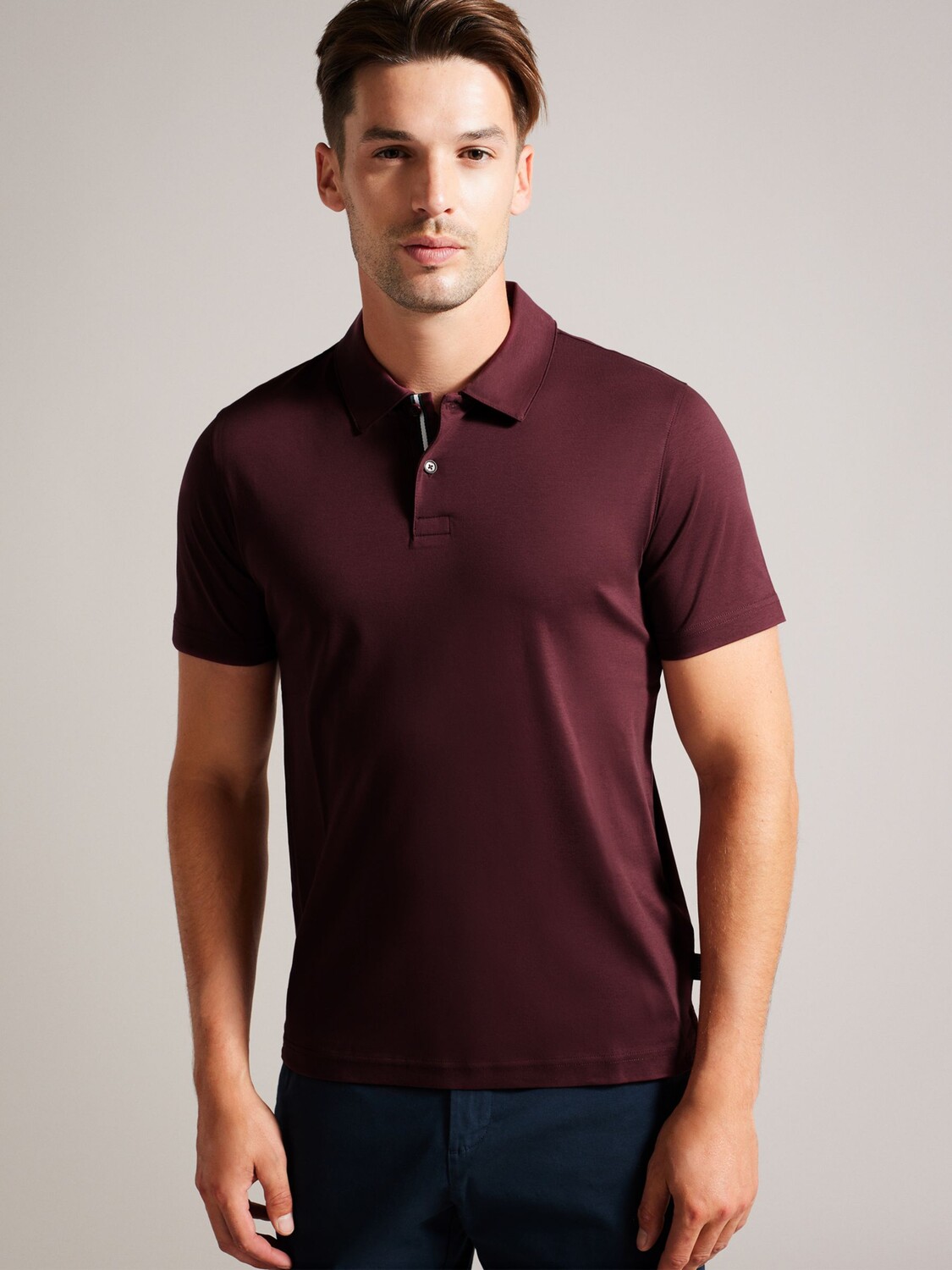 

Рубашка поло узкого кроя Zeiter Ted Baker, красный бордовый