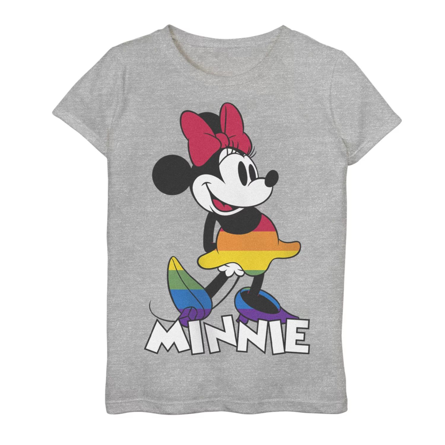 

Радужная юбка с изображением Минни Маус для девочек 7–16 лет, футболка с портретом Disney