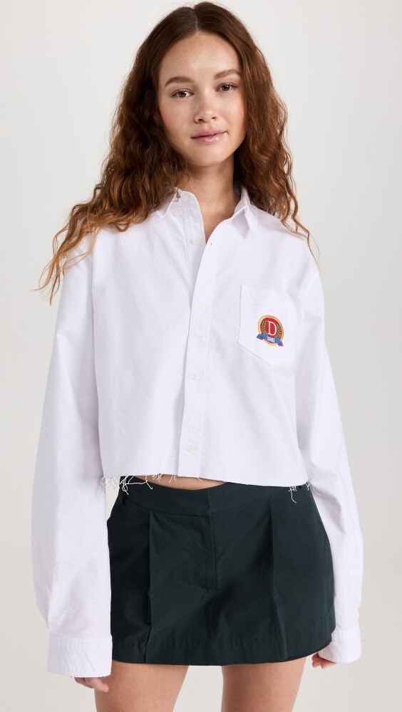 

Футболка DANZY Danzy Cropped Oxford, белый
