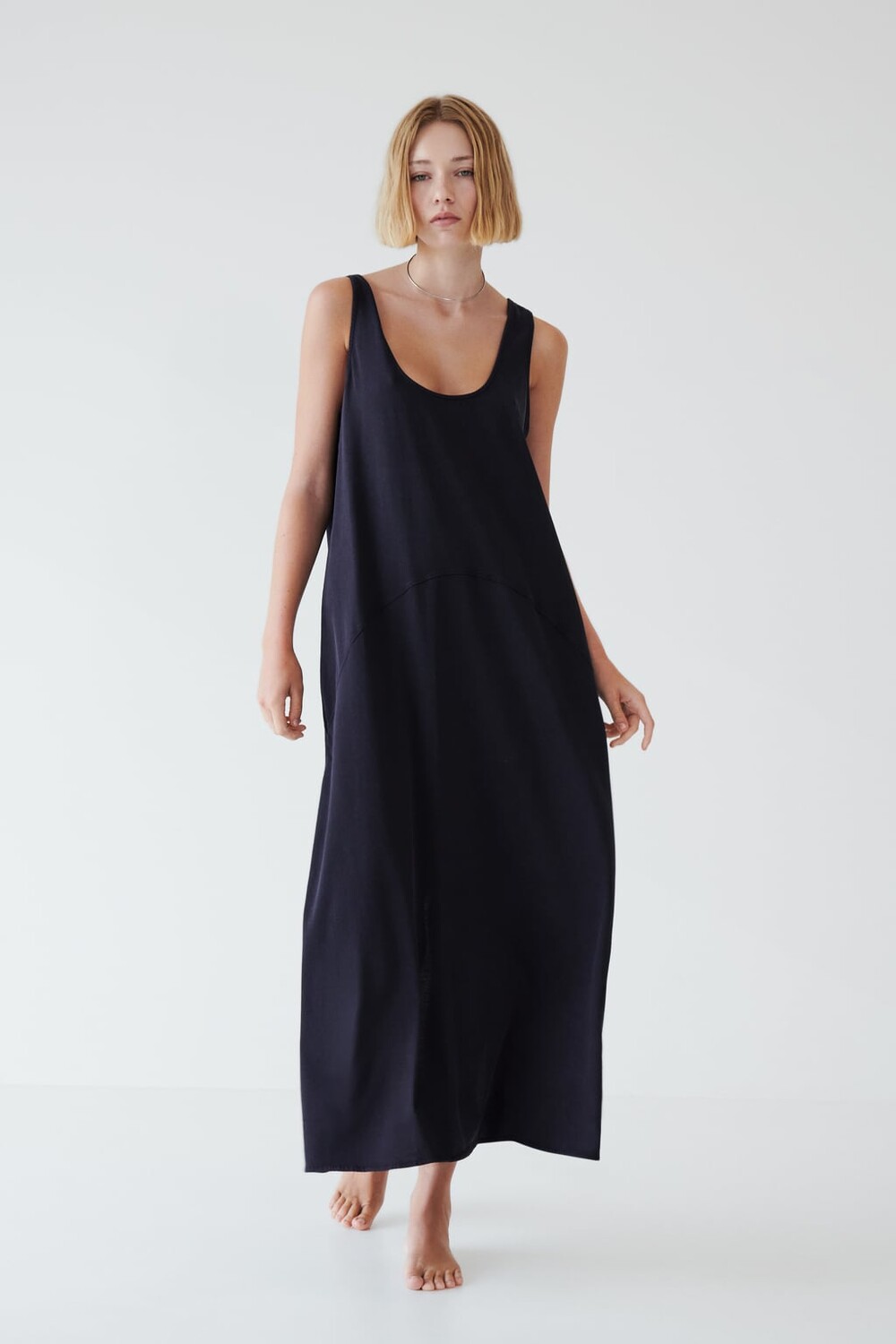 

Платье из близкого хлопка ZARA, синий